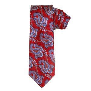 Ermenegildo Zegna Silk Tie Red-Multi Made in Italy